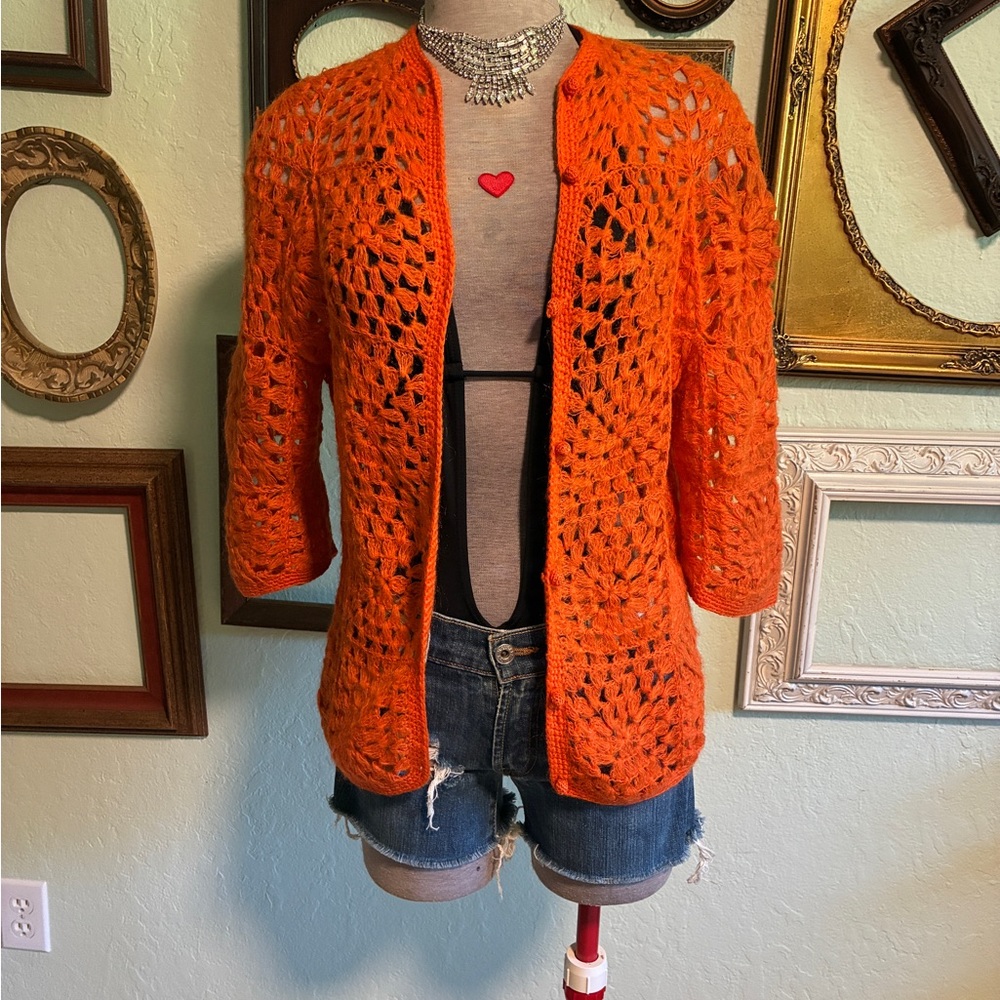 Vintage Wool Mohair Cardigan Sweater